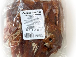 Минтай солёно-сушёный (рваный): Минтай спинка широкая с перцем (МиЛара)