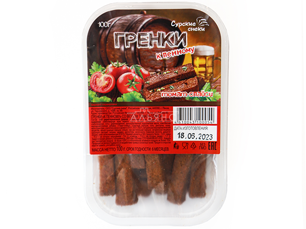 Сурские гренки Томат спайси (100 гр) в Красноармейске