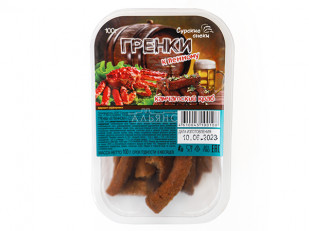 Гренки черные со вкусом чеснока: Сурские гренки Камчатский краб (100 гр)