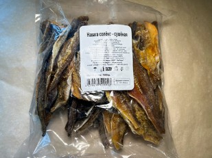 Гренки черные со вкусом чеснока: Навага солено-сушеная (МИЛАРА)