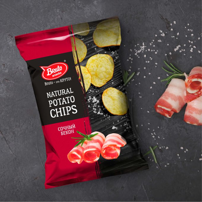 Картофель «Бруто» со вкусом бекона 130 гр. в Красноармейске