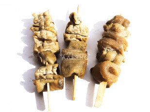 Японские снеки и крекеры: Шашлычок из щуки холодного копчения